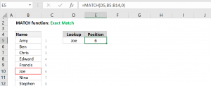 How to use the Excel MATCH function - ExcelFind